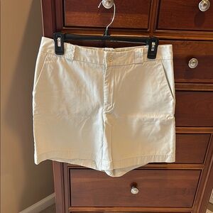 GAP light khaki cream Cotton Shorts, size 8, classic style, longer in length